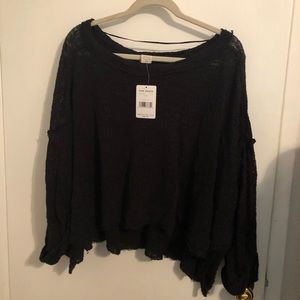 NWT Free people Size Small blouse black